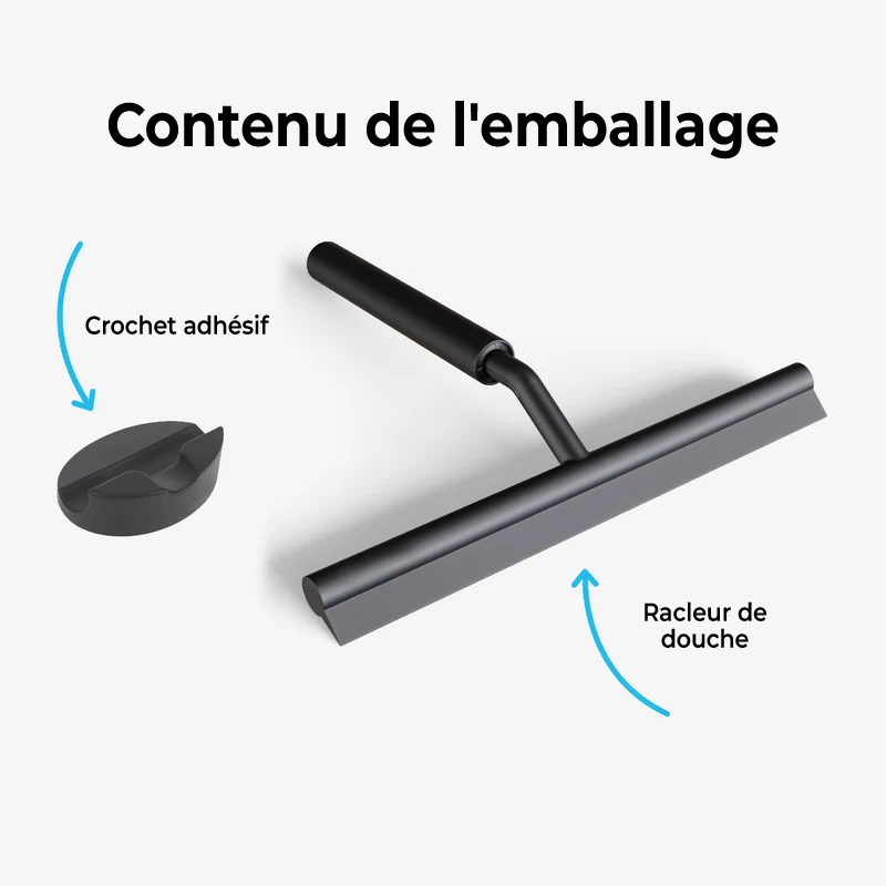 Racleur de douche télescopique